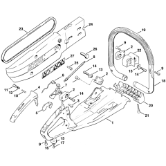 Handle Frame and Handlebar Assembly for Stihl TS350 TS360 Disc Cutter