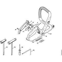 Handle frame & Tools Assembly for Stihl MS170 MS170C Chainsaws
