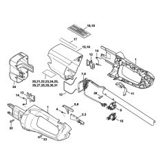 Handle housing & Cover Assembly for Stihl FSA65 FSA85 Cordless Trimmer