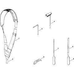 Harness & Tools & Extras Assembly for Stihl FS150 FS151 Clearing Saw