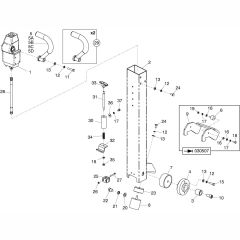 Handle Assembly for Altrad Belle RPC60 Reversible Plate (up to SN 093553)