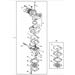 Carburetor RC2-S243 up to Serial Number 515065123 Assembly for Stihl HL92C Long Reach Hedgetrimmers