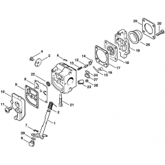 Stihl HS45 Hedge Trimmer Carb C1Q-S54 Assembly