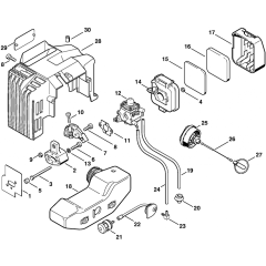 Stihl HS72 HS74 HS76 Air Filter Assembly