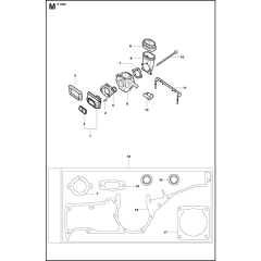 Carburetor Assembly for Husqvarna K1250 Disc Cutters
