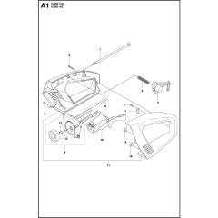 Handle Assembly for Husqvarna K3000 Vac Disc Cutters