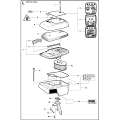 Air Filter Assembly for Husqvarna K650 Cut N Break Disc Cutters
