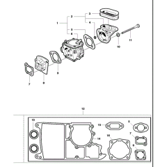 Carburetor Assembly for Husqvarna K650 Cut N Break Disc Cutters
