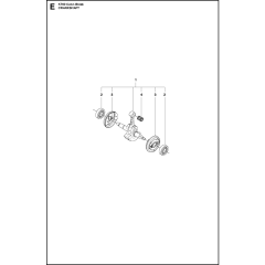Crankshaft Assembly for Husqvarna K760 Cut N Break Disc Cutters