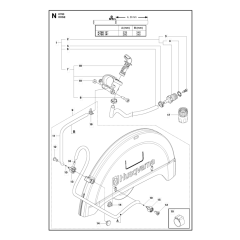 Water Hose Kit Assembly for Husqvarna K760 Disc Cutters
