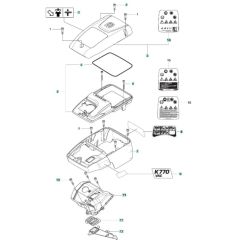 Cylinder Cover Assembly for Husqvarna K770 VAC Disc Cutter