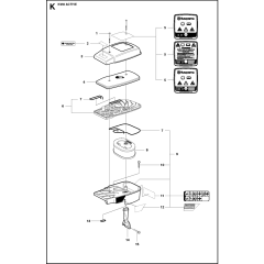 Cylinder Cover Assembly for Husqvarna K950 Rescue Disc Cutters