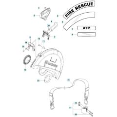 Rescue Assembly for Husqvarna K970 Rescue III Disc Cutter