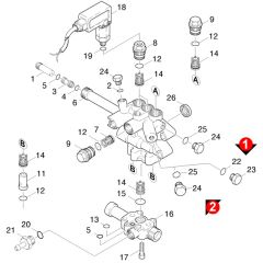 Cylinder Head Assembly for Karcher HDS 1000 BE Pressure Washer