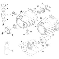 Transmission Assembly for Karcher HDS 1000 BE Pressure Washer