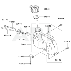 Fuel Tank & Valve for KHT750S