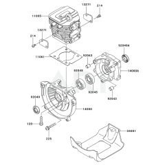 Cylinder/Crankcase for KTF27A