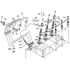 Nozzle Holder Assembly for Kubota D1105-E2B Engine