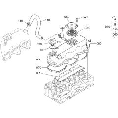Head Cover Assembly for Kubota D1503-M-E3B Engine