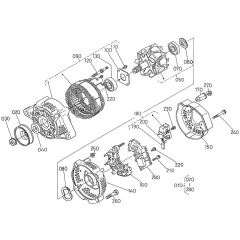 Alternator Assembly for Kubota D905-E2BG Engine