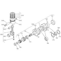 Crankshaft, Piston Assembly for Kubota D905-E2BG Engine