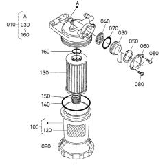 Fuel Filter Assembly for Kubota V1505-E4B Engine