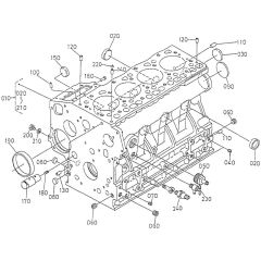 Crankcase Assembly for Kubota V1505-T-B Engine