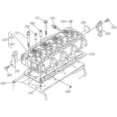 Cylinder Head Assembly for Kubota V1505-T-B Engine