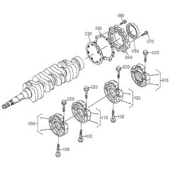 Main Bearing Case Assembly for Kubota V1505-T-B Engine