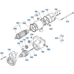Starter Assembly for Kubota V2607-CR-T-E5 Engine