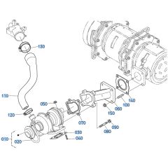 Turbocharger Assembly for Kubota V2607-CR-T-E5 Engine