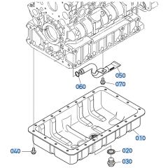 Oil Pan Assembly for Kubota V2607-CR-T-E5 Engine