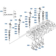 Valve Assembly for Kubota V2607-CR-T-E5 Engine