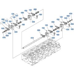 Rocker Arm Assembly for Kubota V2607-CR-T-E5 Engine