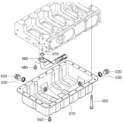 Oil Pan Assembly for Kubota V3800-CR-TI-E4B Engine
