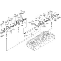 Rocker Arm Assembly for Kubota V3800-CR-TI-E4B Engine