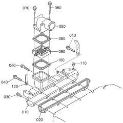 Inlet Manifold Assembly for Kubota V3800DI-T-E2B Engine