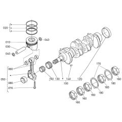 Crankshaft, Piston Assembly for Kubota V3800DI-T-E2B Engine