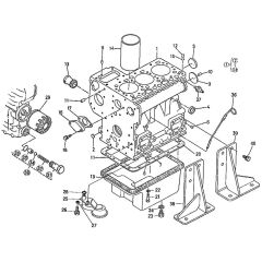 Crankcase Assembly for Kubota D750-BC Engine