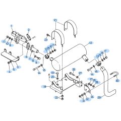 Exhaust System for Kubota KH60