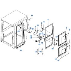 Kubota KH60 Door Assembly