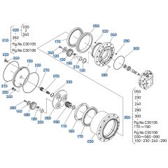 Drive Motor Assembly -1 for Kubota KX080-3 Mini Excavator