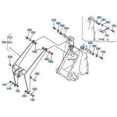 Shovel Frame Assembly for Kubota R310 Loader