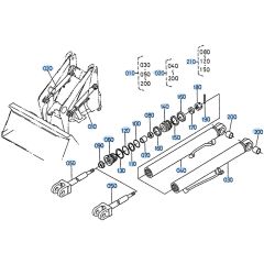 Lift Cylinder (Hi-Lift) Assembly for Kubota R310 Loader