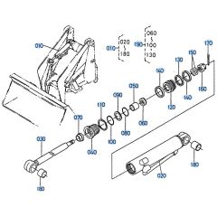 Tilt Cylinder Assembly for Kubota R310 Loader