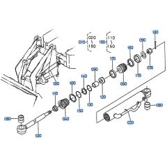 Steering Cylinder Assembly for Kubota R310 Loader