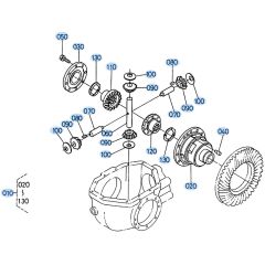 Front Differential Case Cover Assembly for Kubota R310 Loader