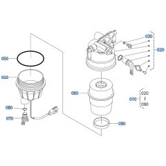 Separator Filter Assembly for Kubota R540 Loader