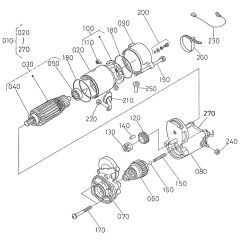 Starter Assembly for Kubota V1505-E2B Engine
