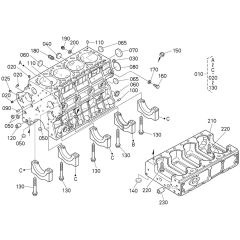 Crankcase Assembly for Kubota V3300-E2B Engine